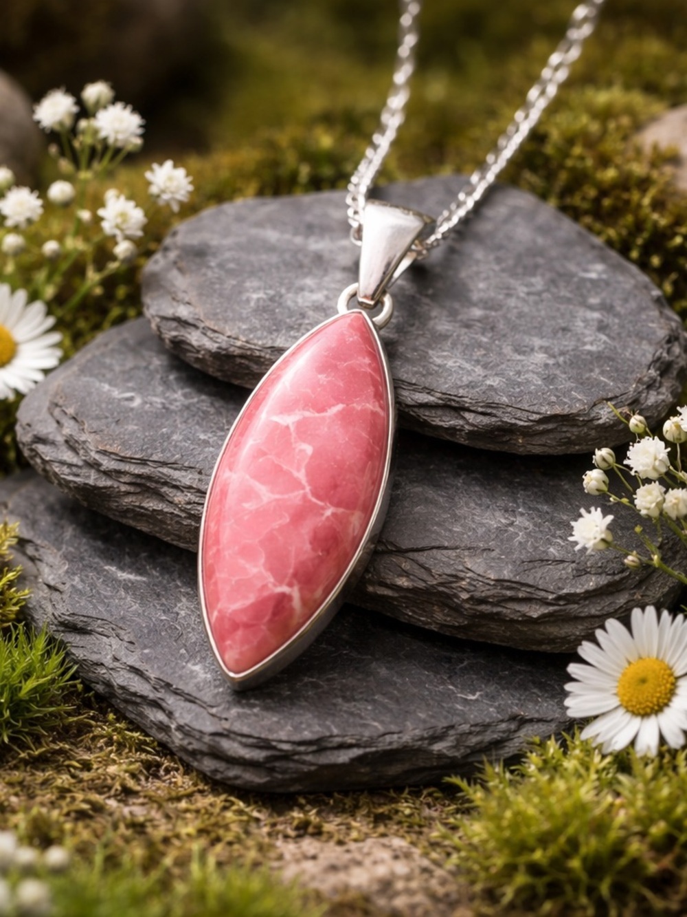 NEW! Rhodochrosite Necklace - Picture 4 of 13